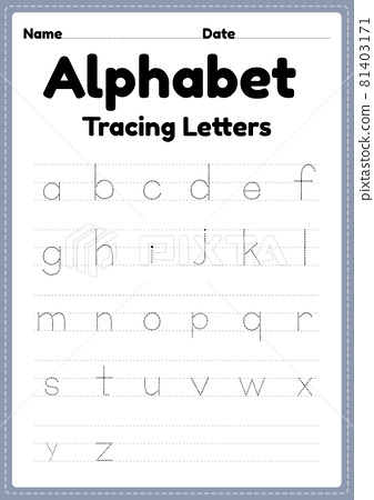 tracing alphabet worksheet a to