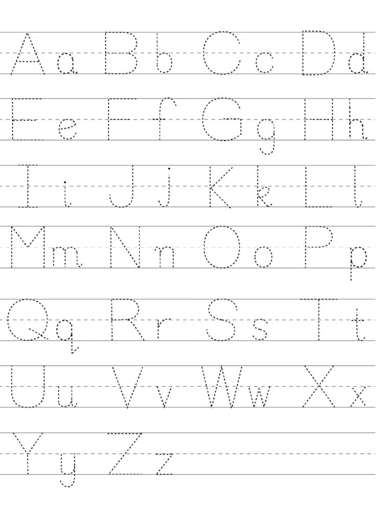 tracing alphabet worksheet for preschool