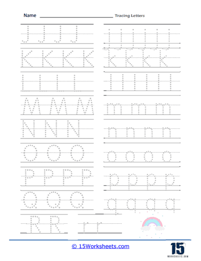 Letter Tracing Worksheets - 15 Worksheets Library