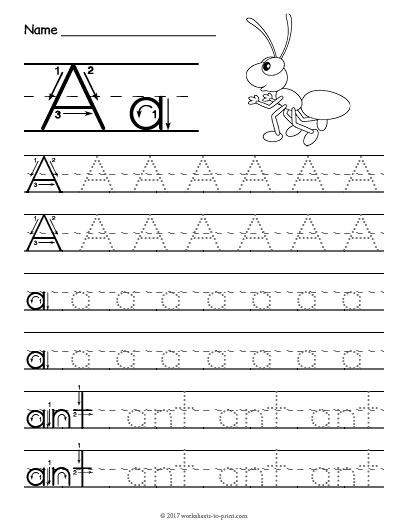 tracing alphabet worksheet printable