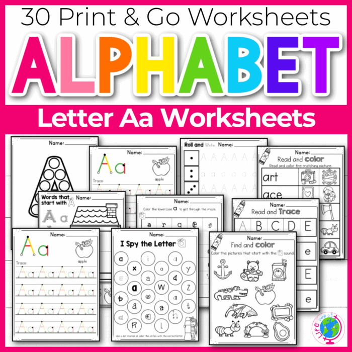 tracing alphabet worksheet printable