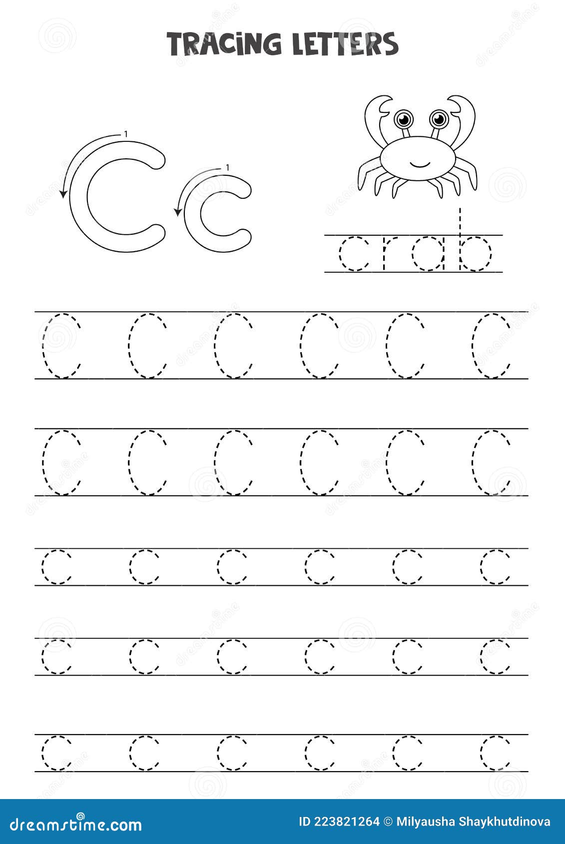 Tracing Letters of English Alphabet. Black and White Worksheet ...
