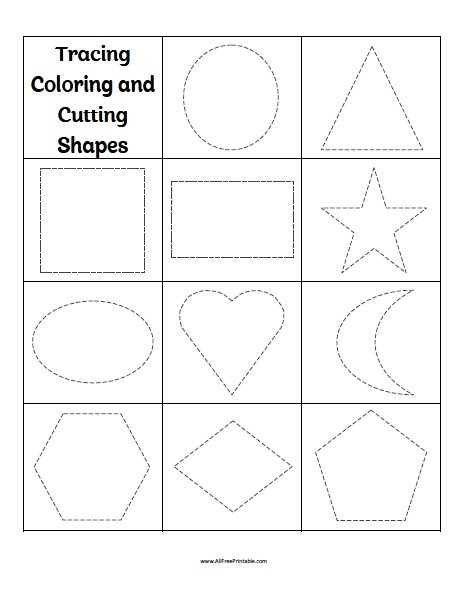 tracing and cutting worksheet