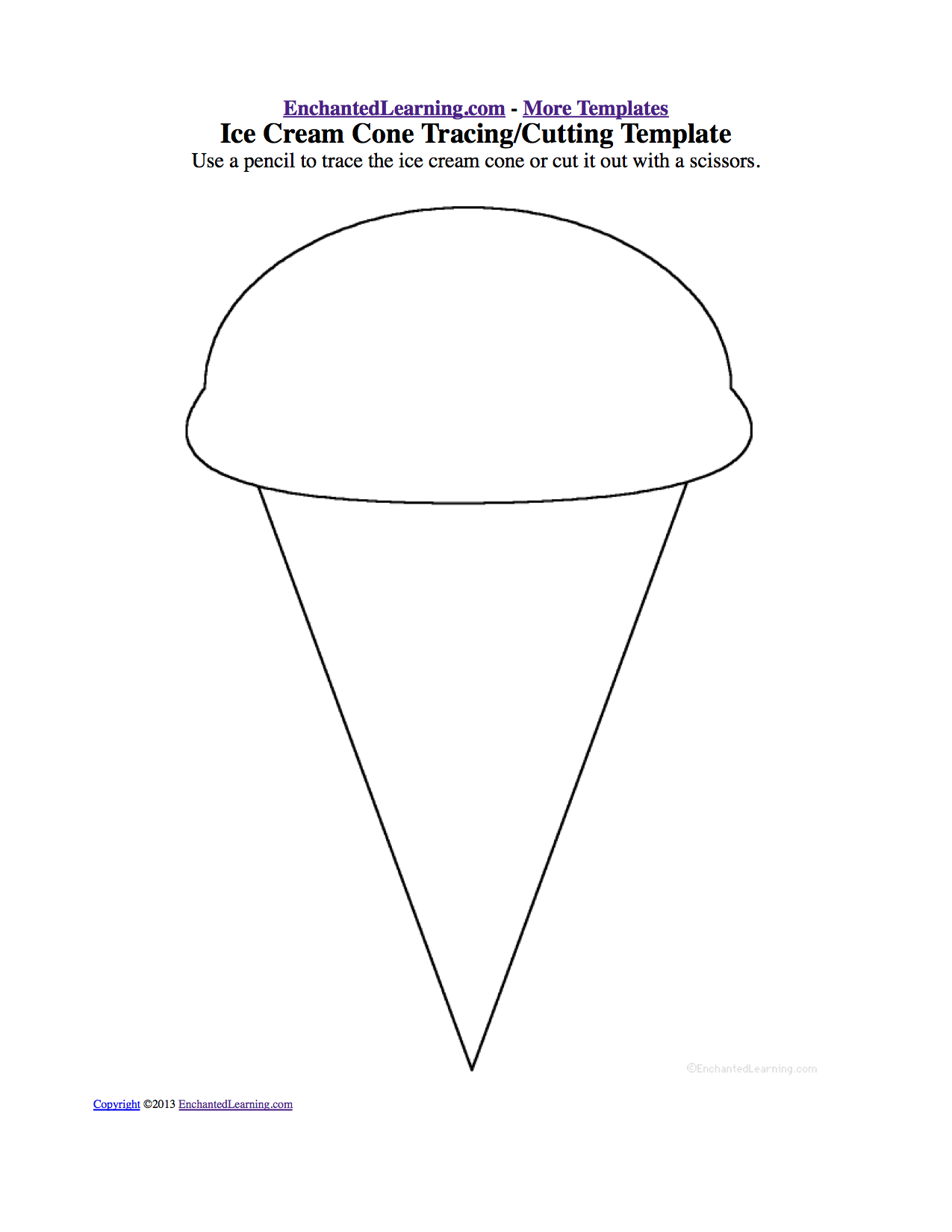 Tracing/Cutting Templates: EnchantedLearning.com
