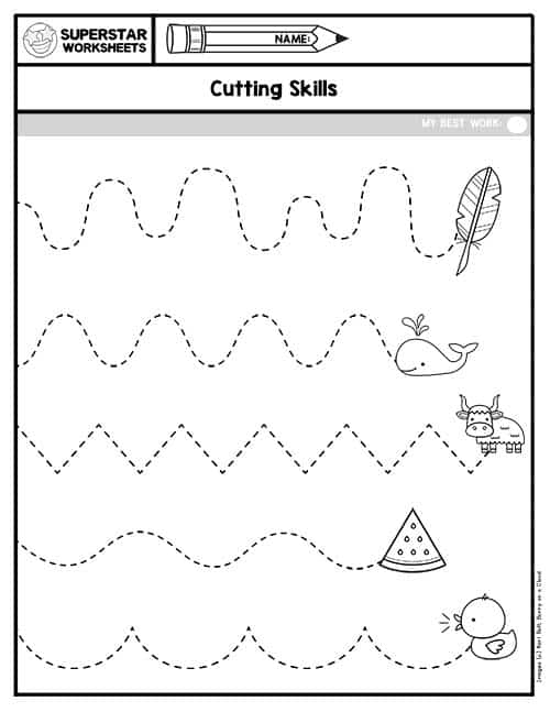Cutting Practice Worksheets -Worksheets Library