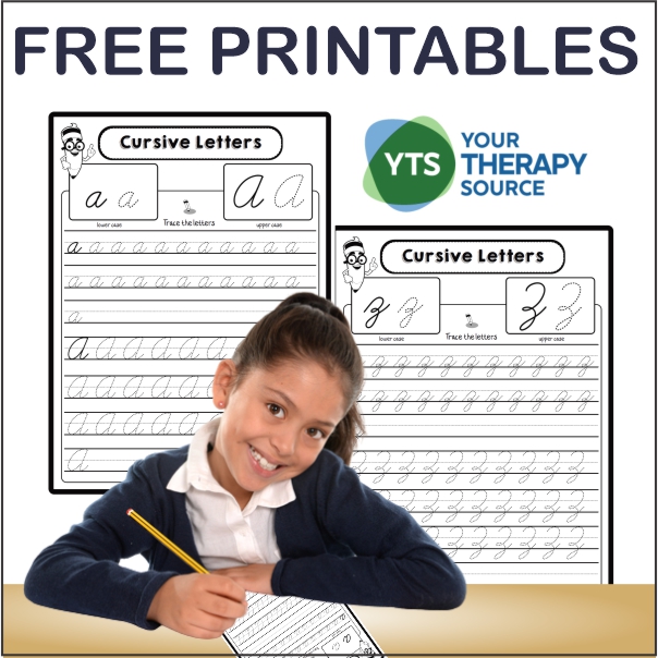Tracing Cursive Letters Printable - FREE PDF - Your Therapy Source ...