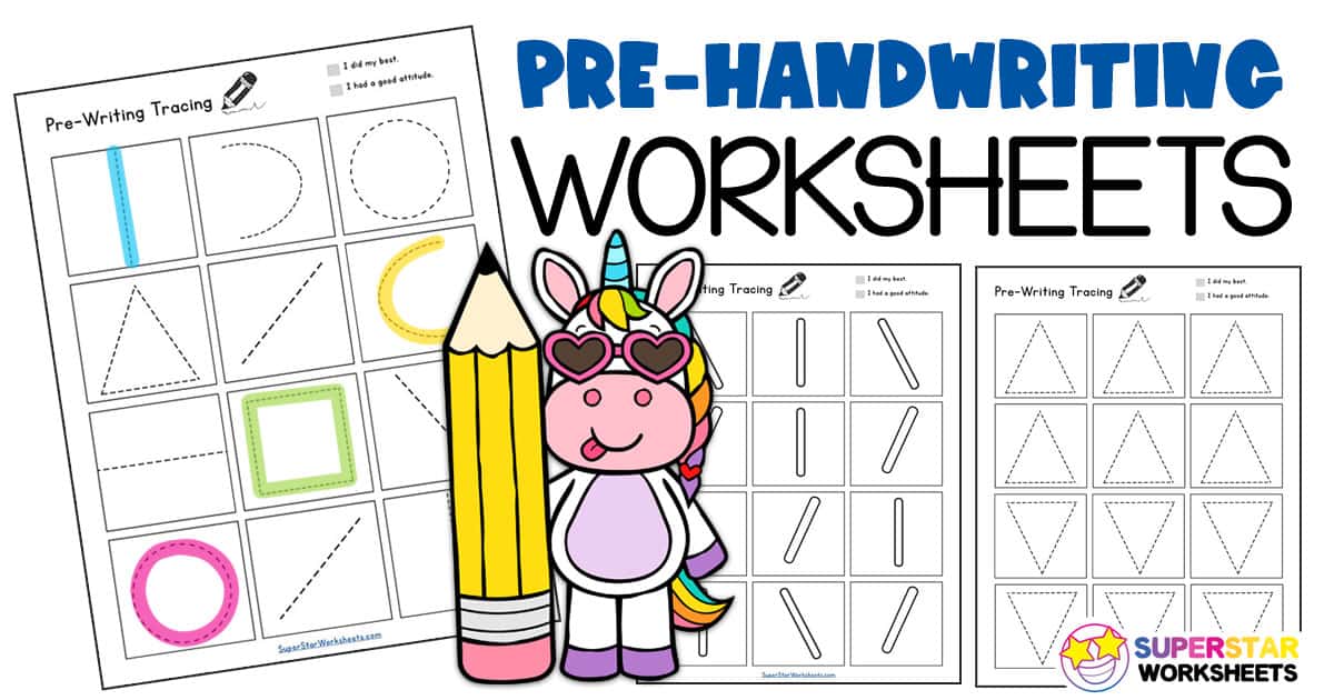 Pre-Writing Worksheets -Worksheets Library