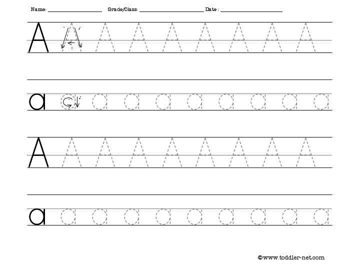 Letter Tracing K-O Worksheets for Kindergarten