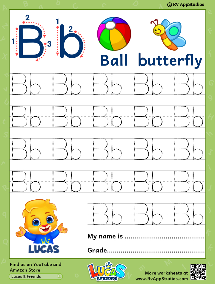 Letter B Worksheets - Twisty Noodle