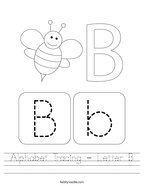 tracing letter b worksheet