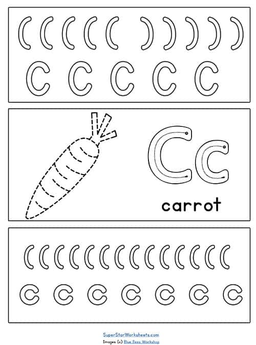 FREE Letter C Worksheets for Preschool ⋆ The Hollydog Blog