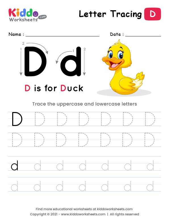 tracing letter worksheet