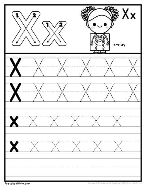 Letter X Preschool Printables - Preschool Mom