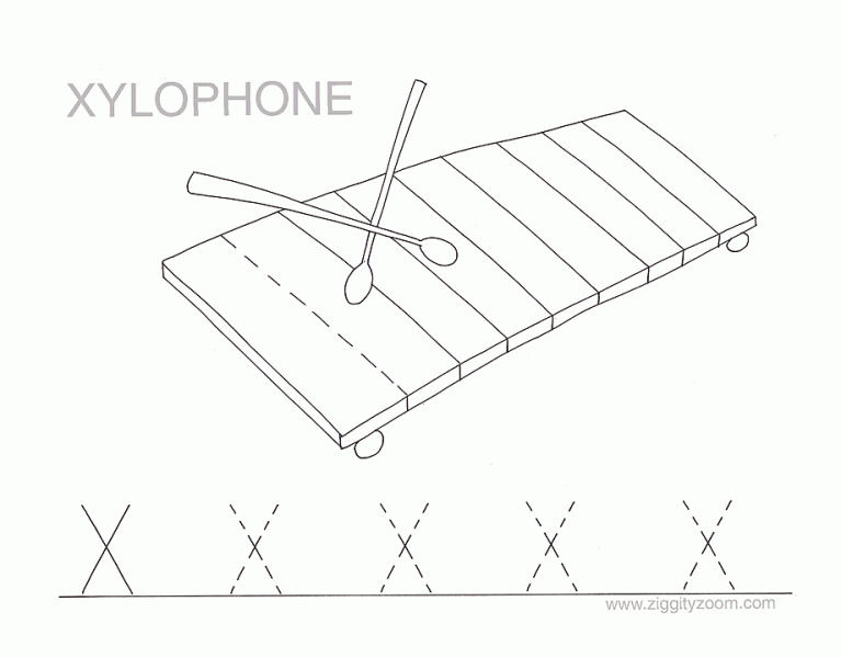 tracing letter x