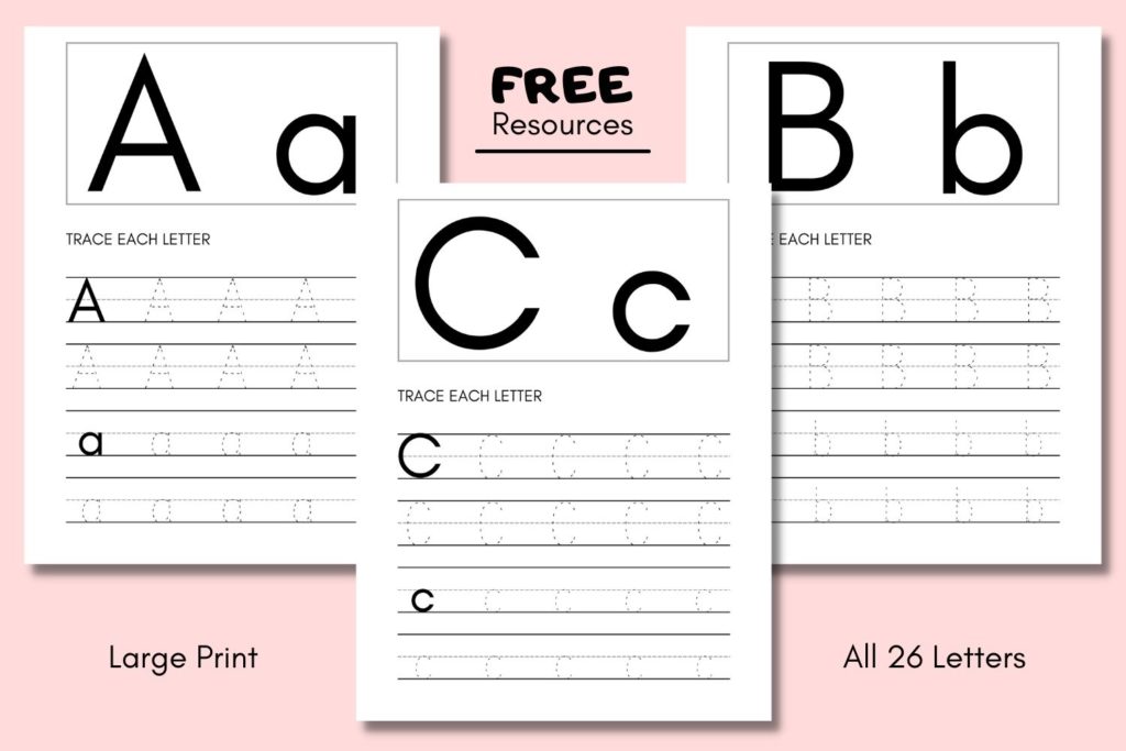 Free Traceable Alphabet Letters | Printable Worksheets - Happy ...
