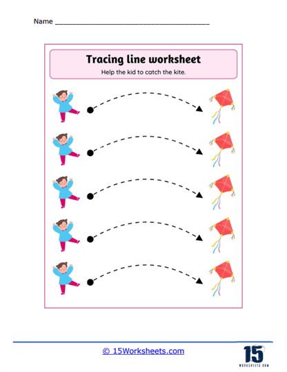 tracing lines worksheet for preschool