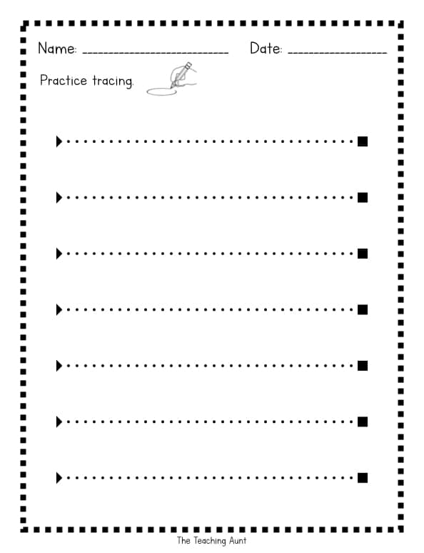tracing lines worksheet for preschoolers