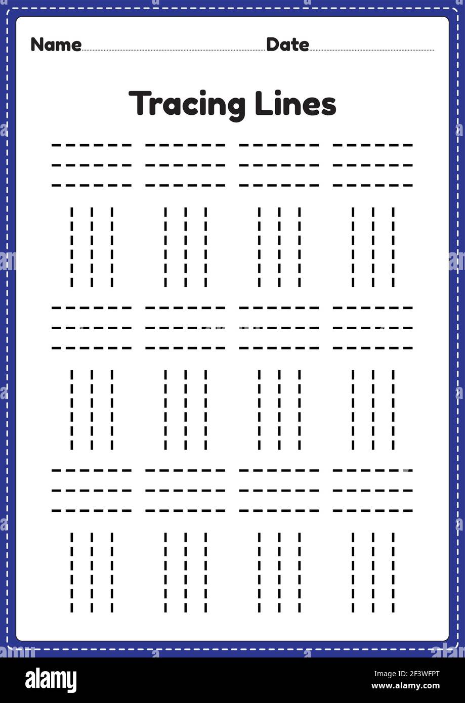 tracing lines worksheet for preschoolers