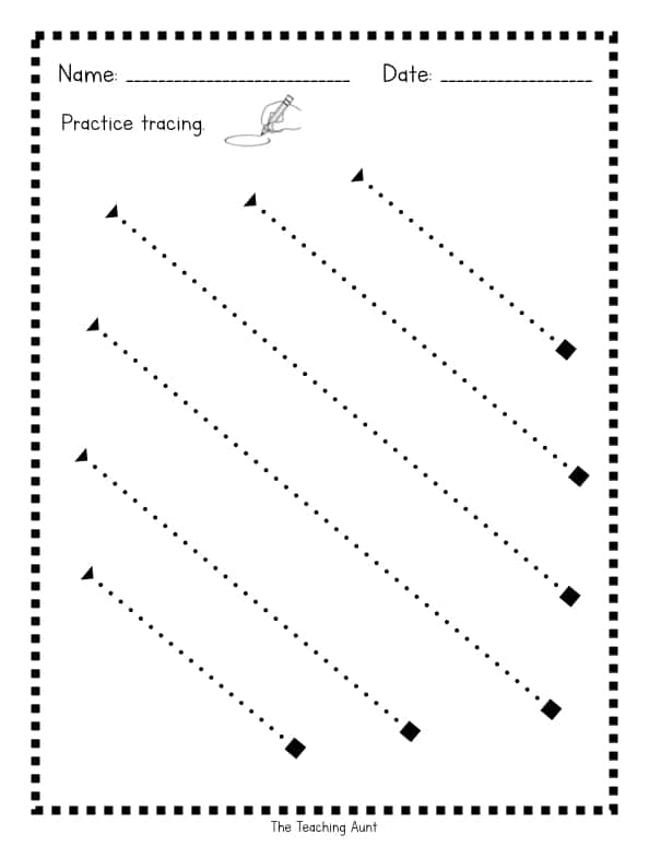 Tracing Lines Worksheets - The Teaching Aunt