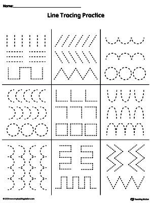 FREE* Straight Curved Shape Line Tracing Practice ...