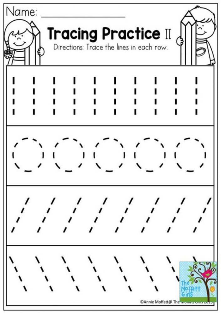 Free And Easy To Print Tracing Lines Worksheets | Preschool ...