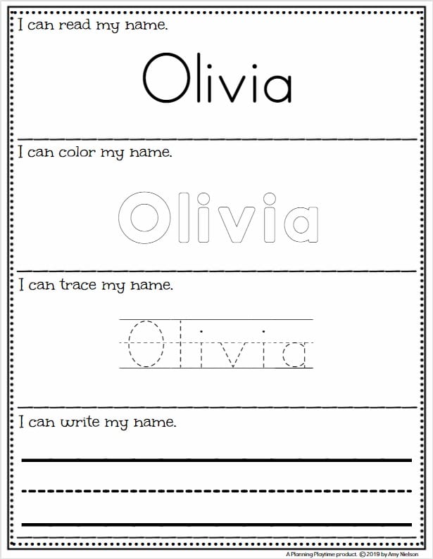 tracing name worksheet for preschoolers