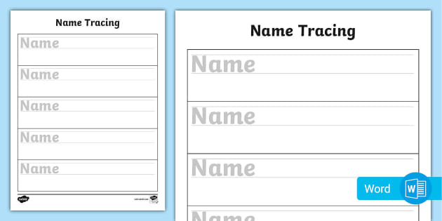 Editable Name Tracing Activity (Teacher-Made) - Twinkl