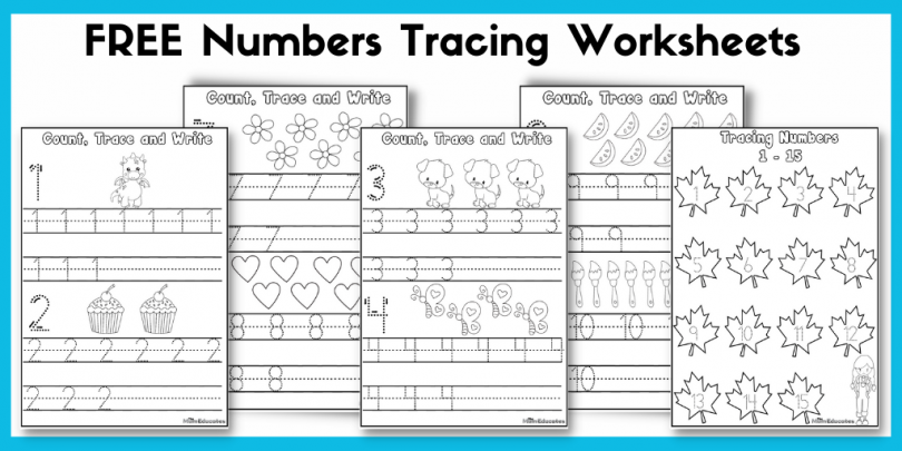 tracing number worksheet 1 10