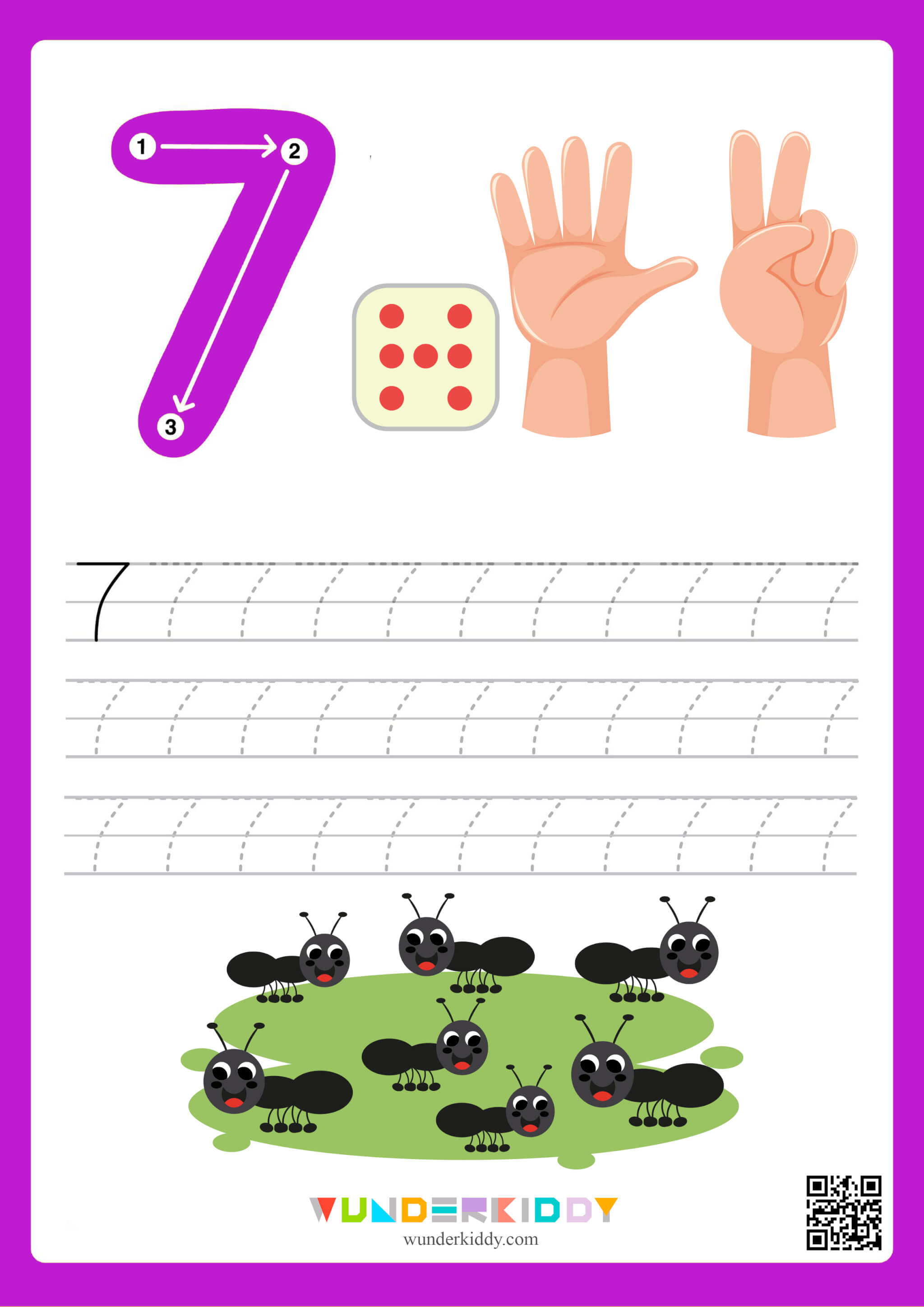 tracing numbers 1 10 worksheet kindergarten