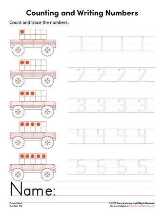 Count and Trace Numbers up to 5  