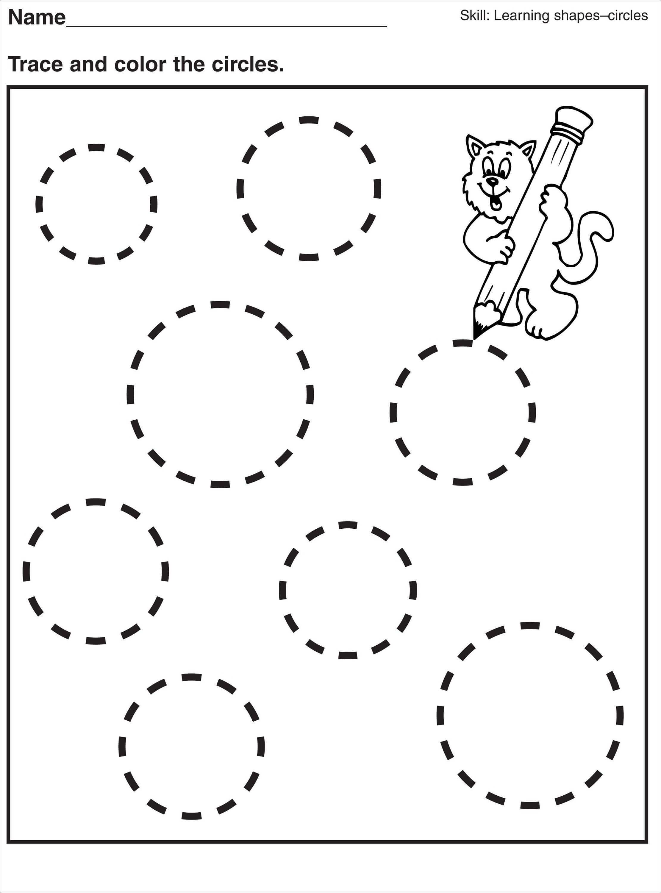 Preschool Tracing Pages - Printable Coloring Pages