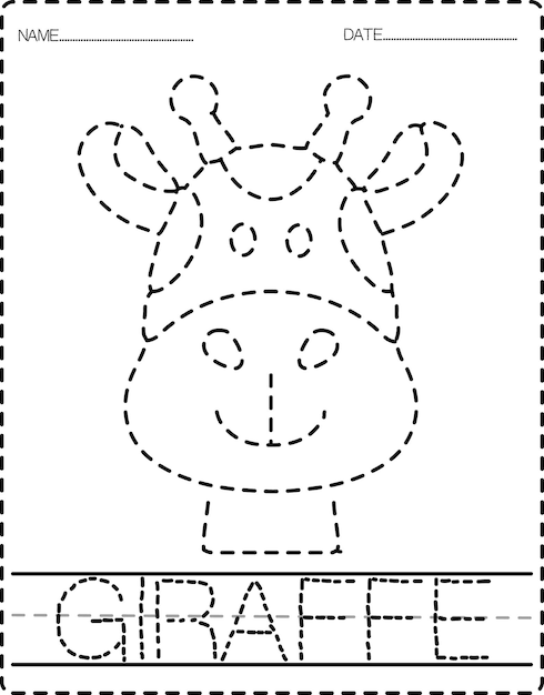 Premium Vector | Animal Tracing Book with Example. Preschool ...