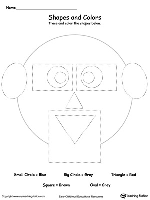 FREE* Trace Shapes to Make a Face | MyTeachingStation.com