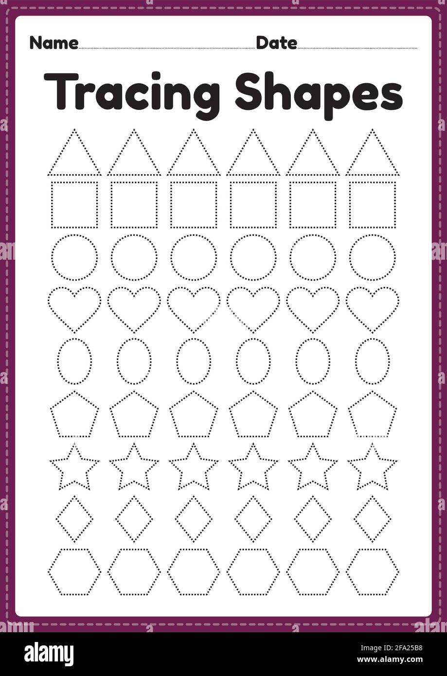 tracing shapes worksheet