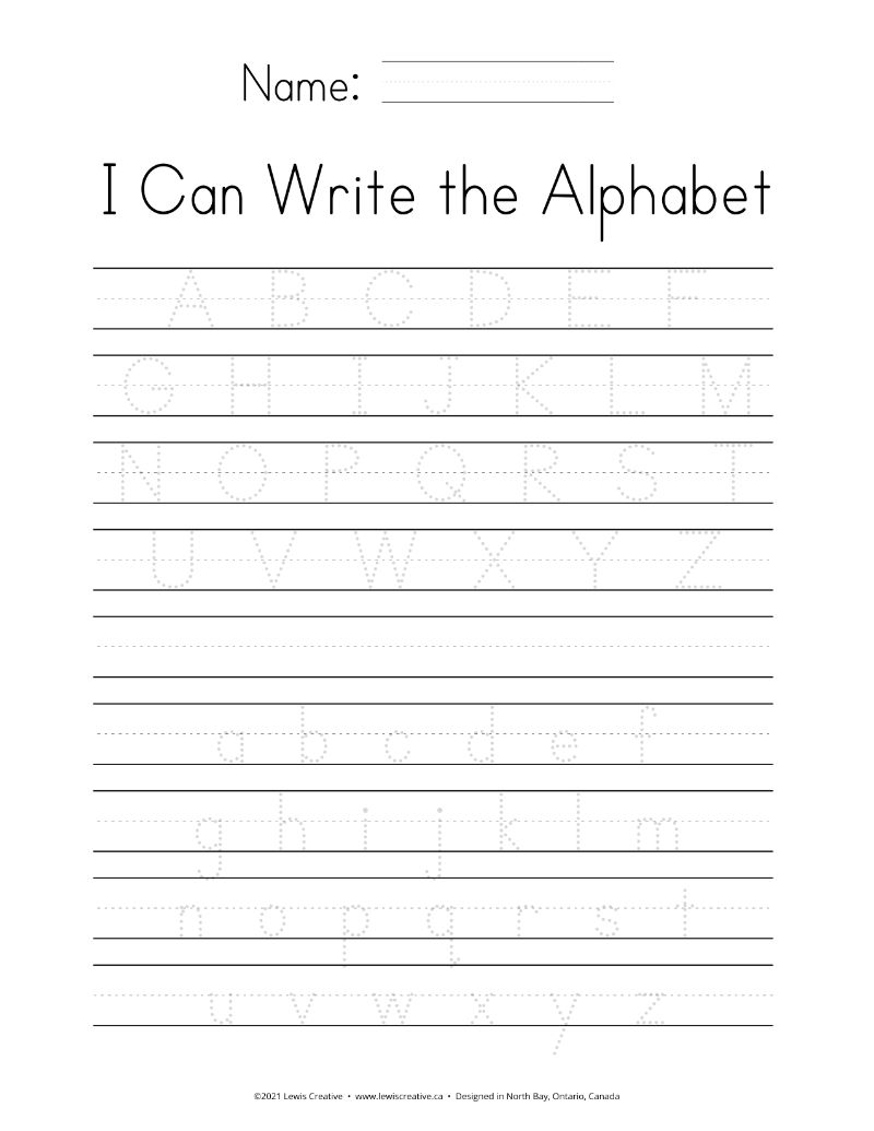 tracing the alphabet worksheet