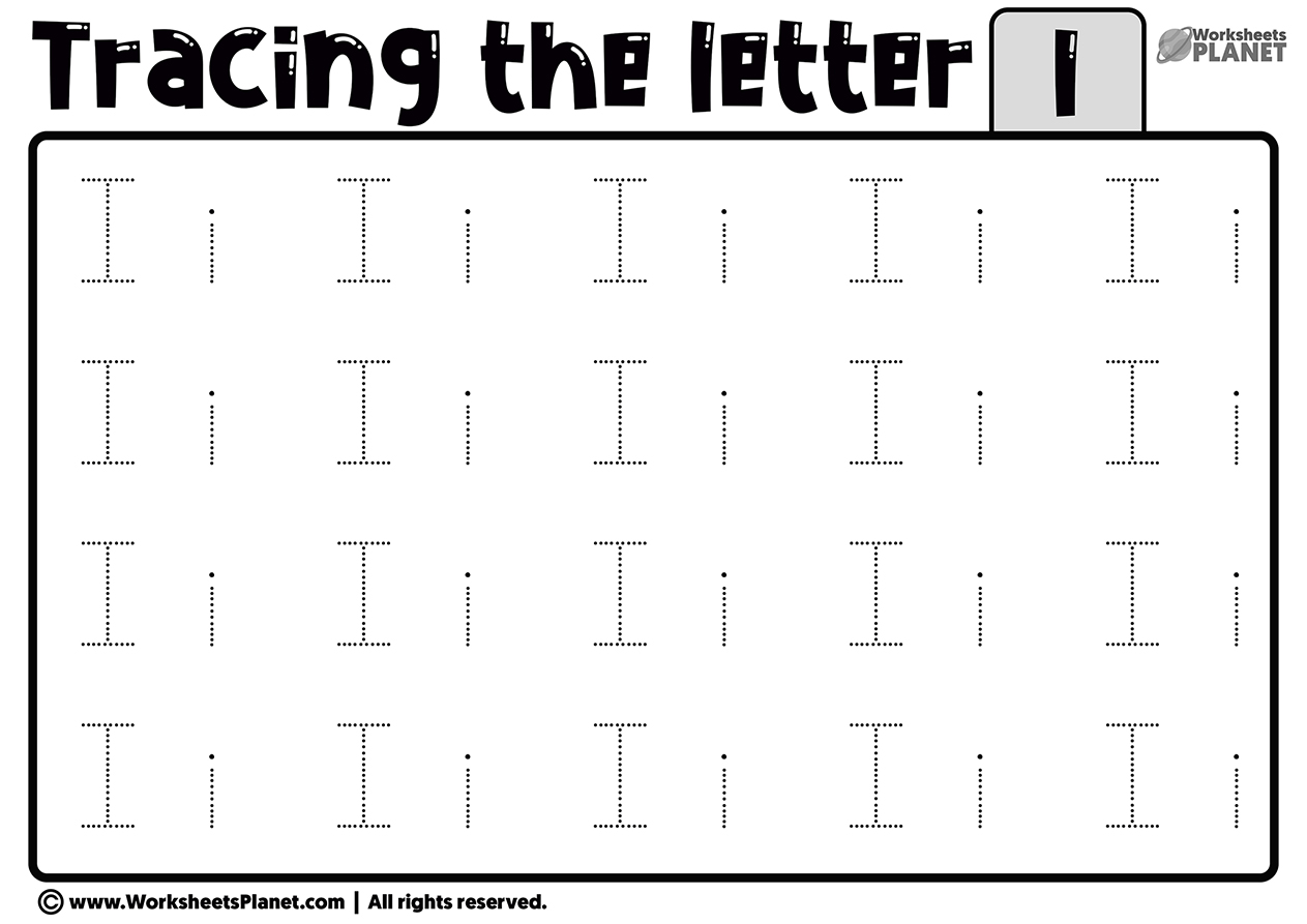 tracing the letter i worksheet