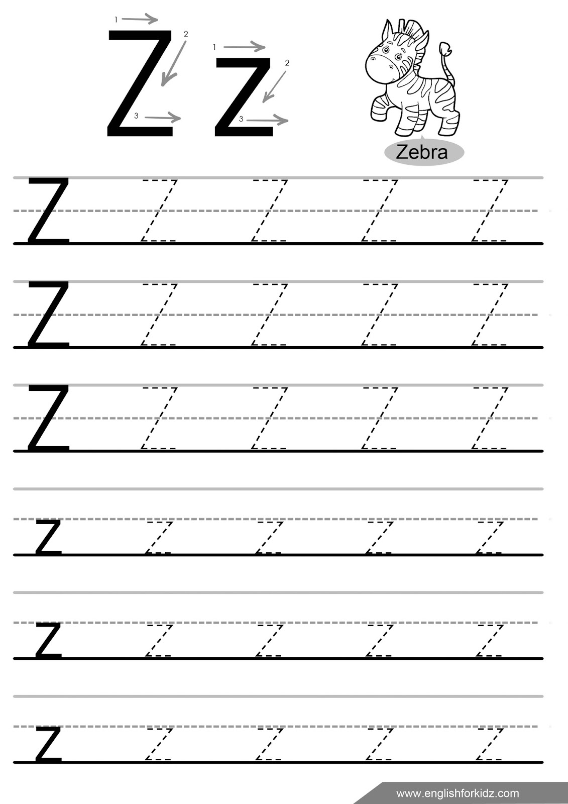 tracing worksheet a to z