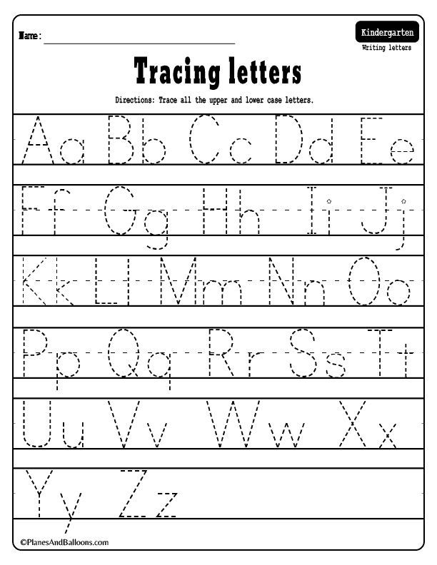 Alphabet Tracing Worksheets A-Z Free Printable PDF