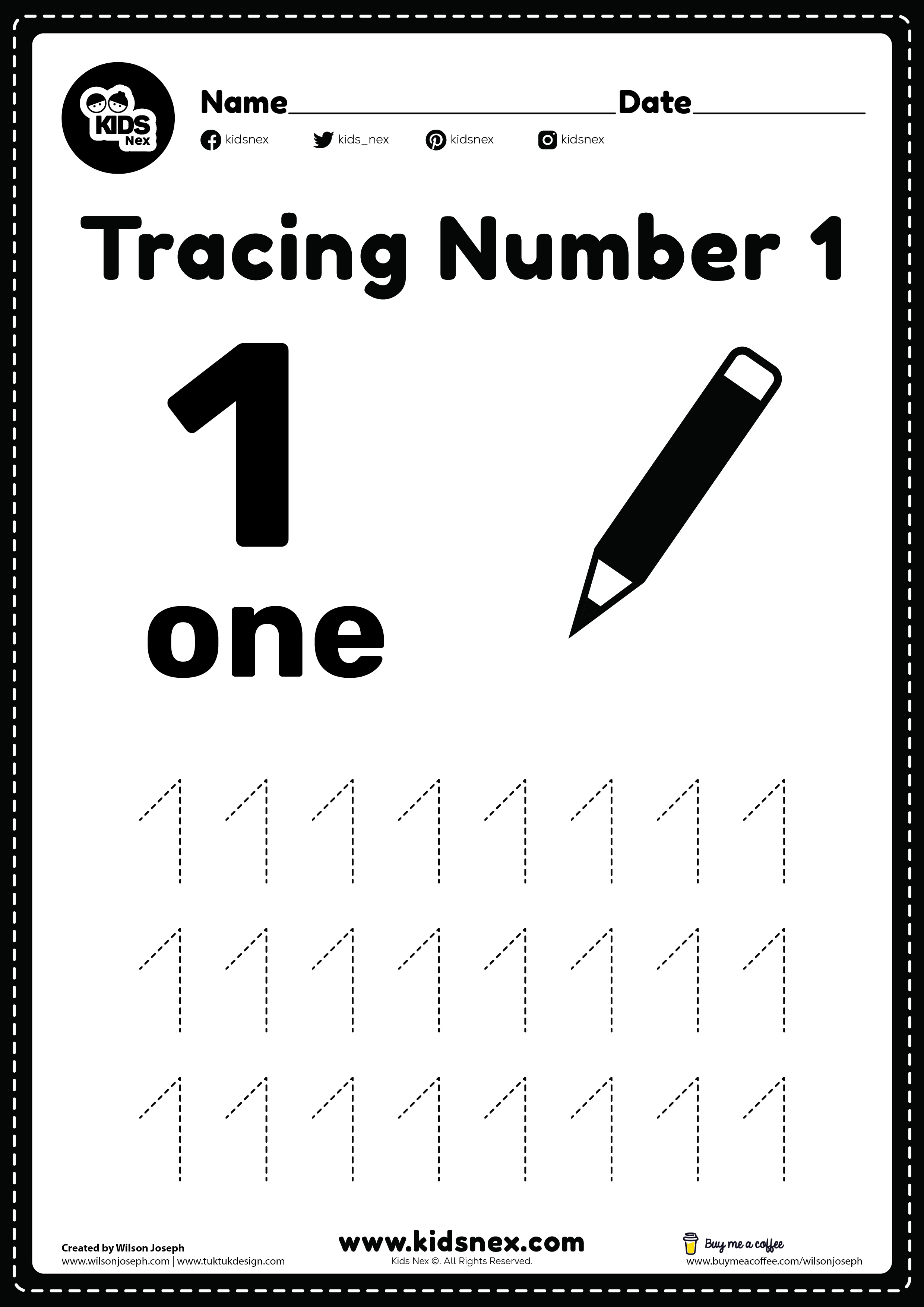 tracing worksheet for preschool free