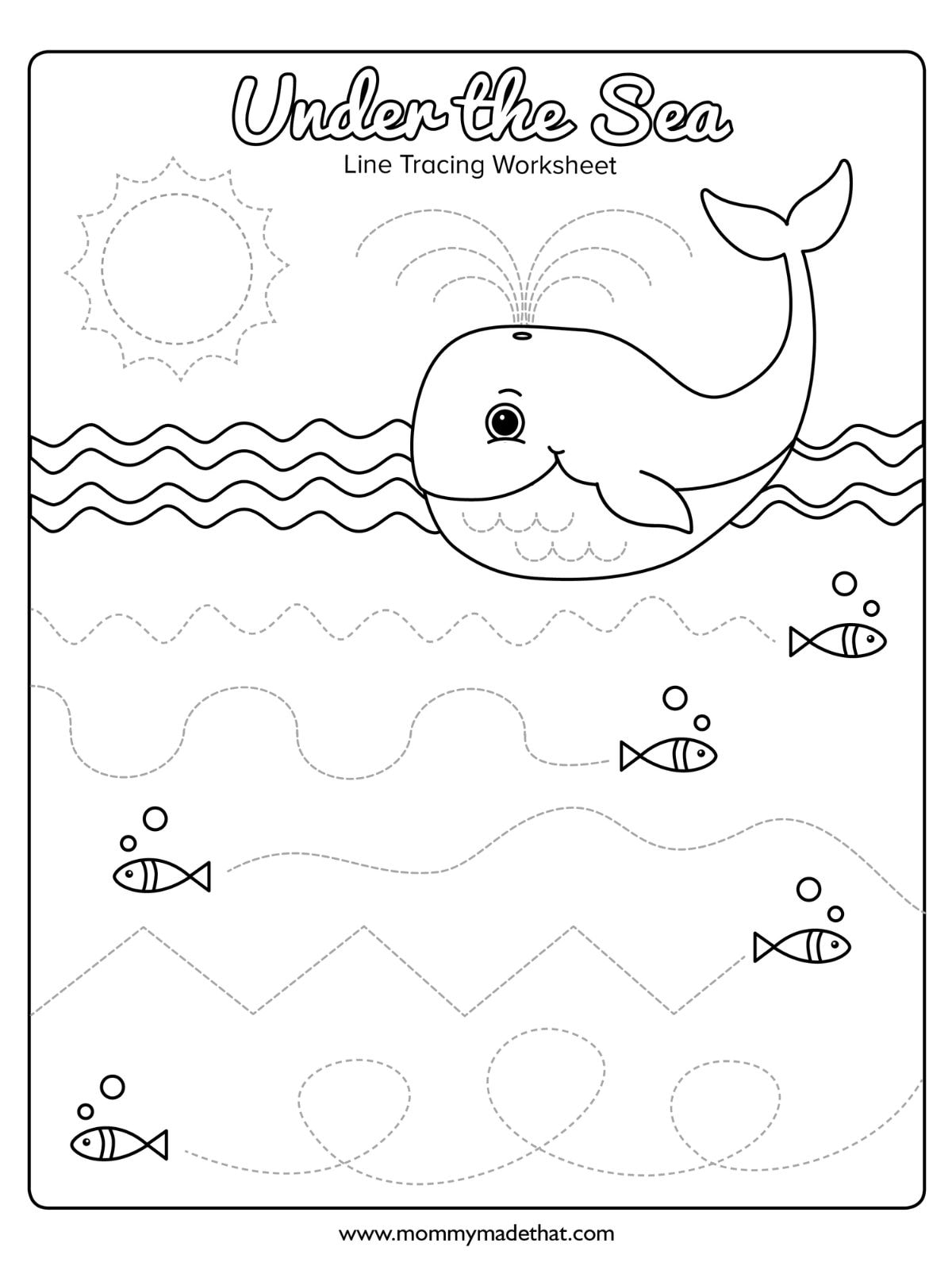 tracing worksheet for preschool