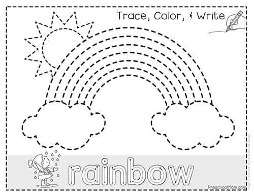 tracing worksheet kindergarten