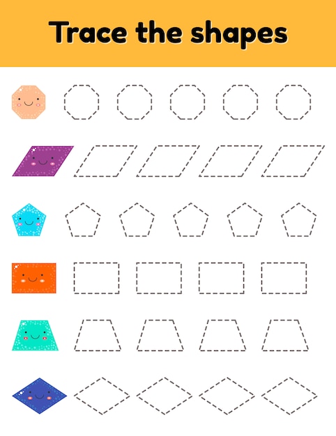 Premium Vector | Vector illustration. Educational tracing ...