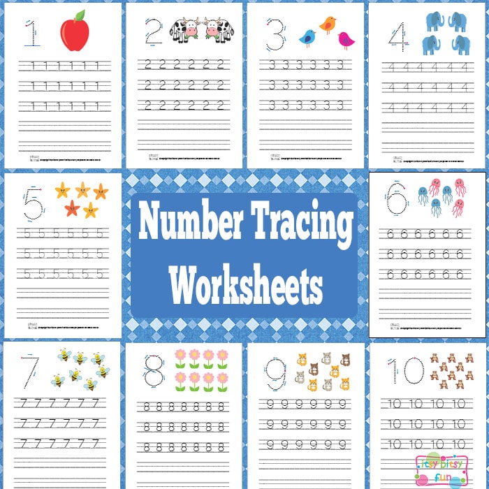 tracing worksheet numbers