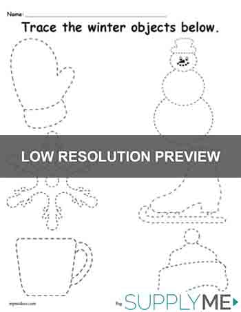 tracing worksheet preschoolers