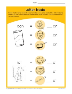 Letter Trade Worksheet | Phonics Worksheets
