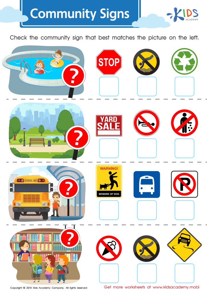 traffic signs worksheet