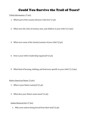 trail of tears worksheet answers