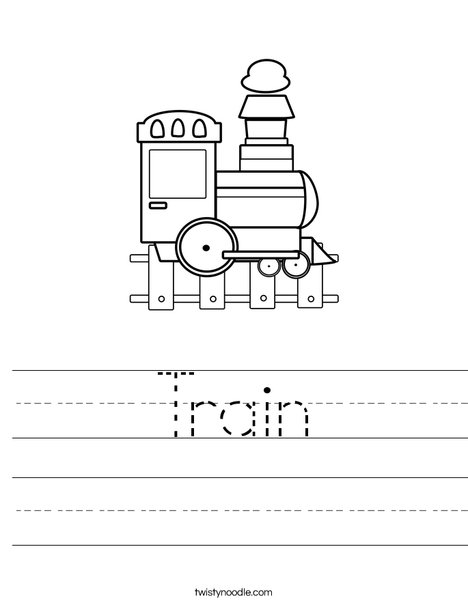 Train Worksheet - Twisty Noodle