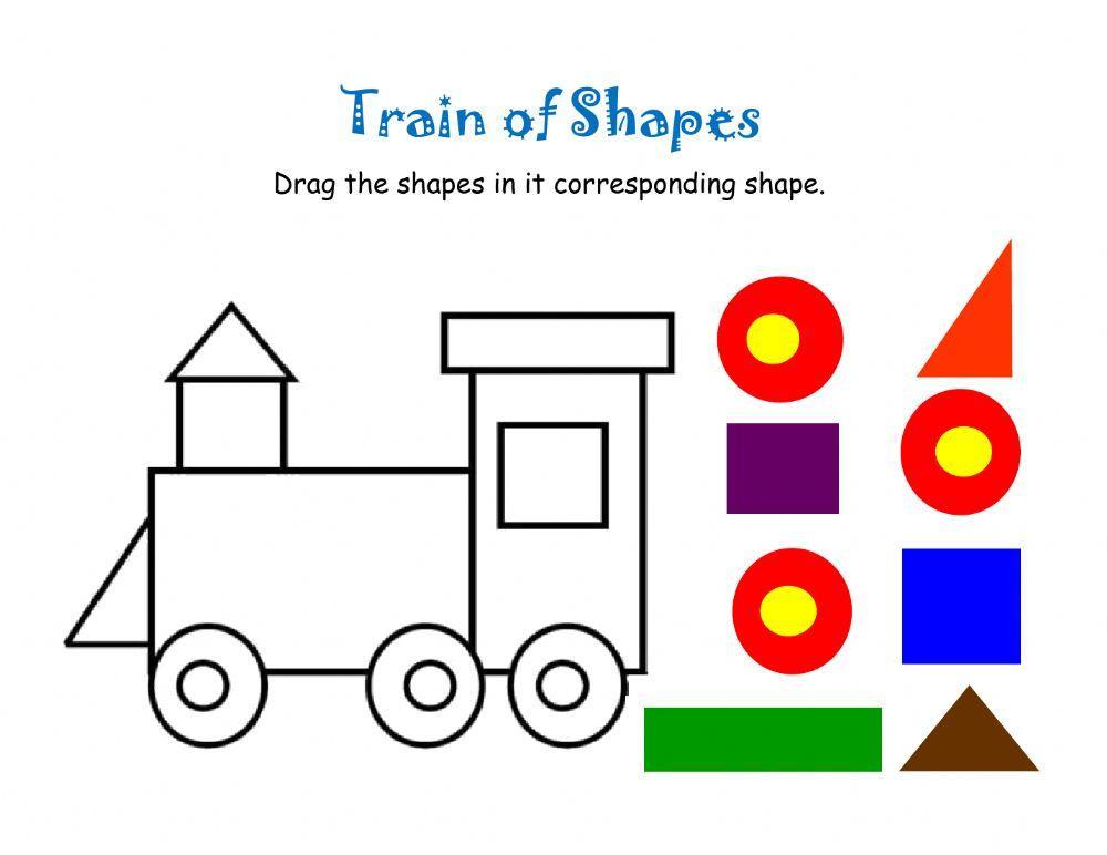 Train of Shapes DJ worksheet  