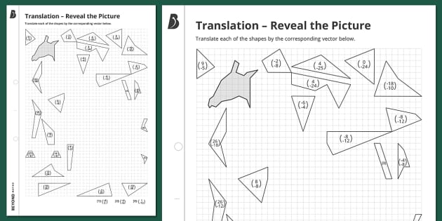 ? Reveal the Picture: Translations Worksheet (PDF) | Beyond